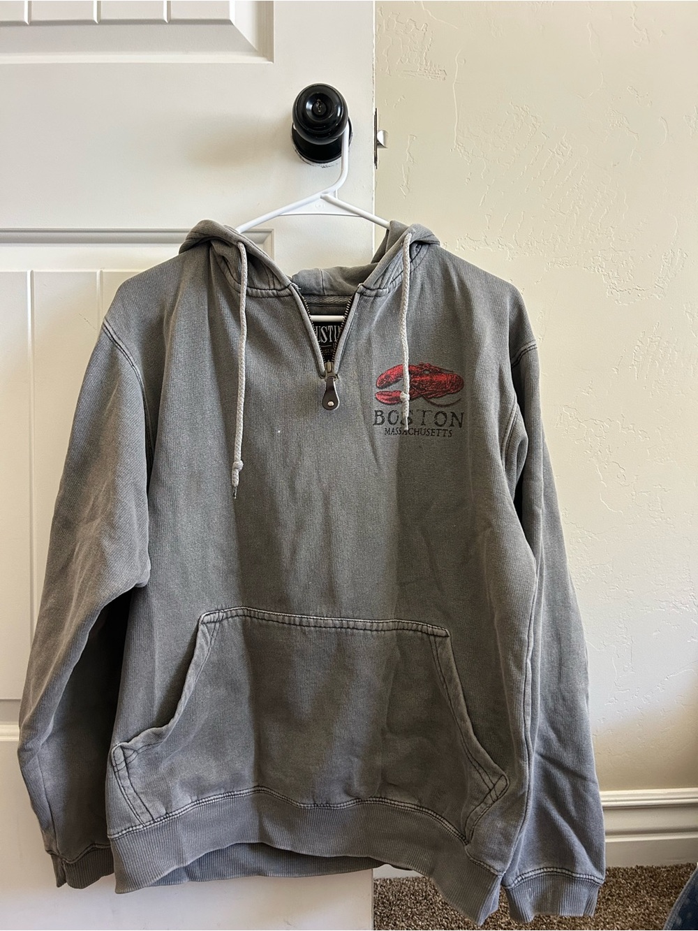 INC International Concepts Gray Hoodie with Red Graphic